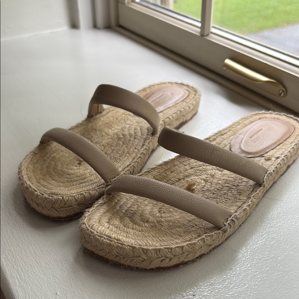 Everlane Tan Espadrille Shoes with Jute Sole